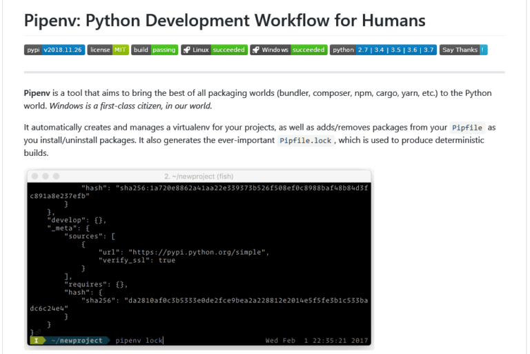 Pipenv: Python Development Workflow for Humans | Lifeforce Software ...